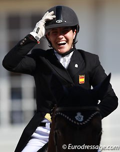 A very happy Cristina Torrent