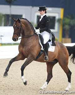 Alexandra Barbançon Mestre and Don Lorean had a few ups and downs in her ride. The judge surprisingly rang the bell during her test, but it was never clear for what reason..