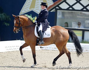 Russian Marina Gendeleva and Lyberty excelled with a fantastic piaffe but there were several hiccups in the rest of the test