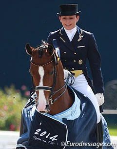 Lisa Maria Klossinger and FBW Daktari at the 2014 CDIO-PJYR Hagen :: Photo © Astrid Appels