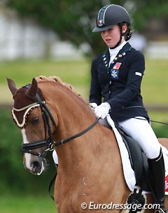 Swiss pony rider Elena Krattiger on Tiesto at the 2014 CDIO-P Hagen :: Photo © Astrid Appels
