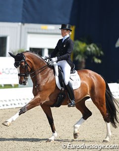 U.S Grand Prix rider Arlene Page and Alina were already in Europe competing at the CDI Hagen in April to obtain scores for her WEG ranking :: Photo © Astrid Appels