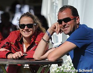 Abbelen with her trainer Heiner Schiergen