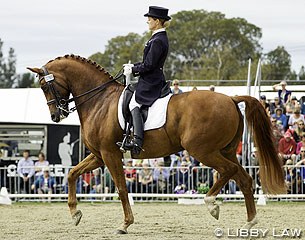 Julie Brougham and Vom Feinsten were third in the Grand Prix Kur