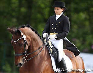 Bangalore based Indian dressage rider Nadia Haridass on Kyra Klinkers' former horse Toronto