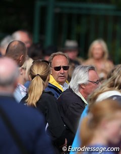 Swedish team captain Bo Jena in the crowds
