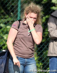 Totilas' groom Dagmar Kallenberg in tears after the Special