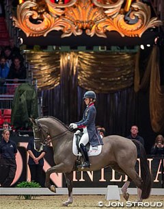 Charlotte Dujardin and Valegro set two new world records at the 2014 CDI-W London :: Photo © Jon Stroud
