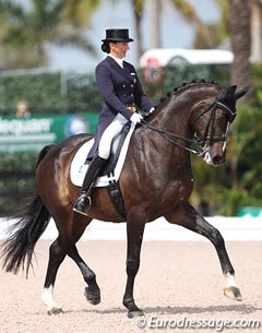 Mikala Gundersen and My Lady at the 2014 Palm Beach Dressage Derby :: Photo © Astrid Appels