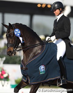 Silva Martin and Rosa Cha W win the Prix St Georges at the 2014 Palm Beach Derby :: Photo © Astrid Appels