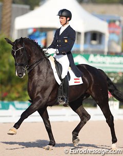 Juan Matute Guimon on Dhannie at the 2014 Palm Beach Dressage Derby :: Photo © Astrid Appels