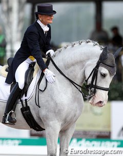 Palm Beach Derby founder Janne Rumbough on her home bred PRE Junior (by Gaucho III)