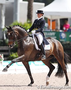 Tinne Vilhelmson and Don Auriello at the 2014 Palm Beach Dressage Derby :: Photo © Astrid Appels