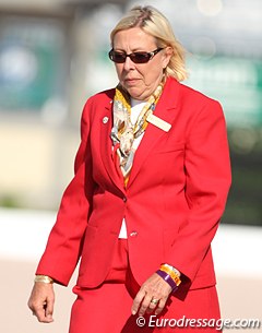 Elisabeth Williams at work at the 2014 Palm Beach Dressage Derby :: Photo © Astrid Appels