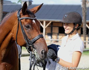 Jessica Michel-Botton with her 2012 Olympic ride Riwera de Hus :: Photo © Silke Rottermann