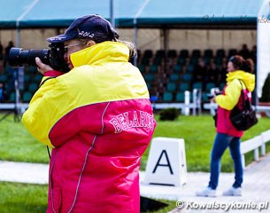 The Belarusian crew on point near the show ring