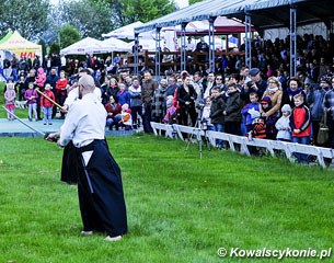 A big crowd gathered to watch the dressage and exhibitions in Radzionkow