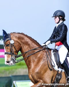 Swedish Young Rider Amalie Egholm Hebsgaard on Bretagne