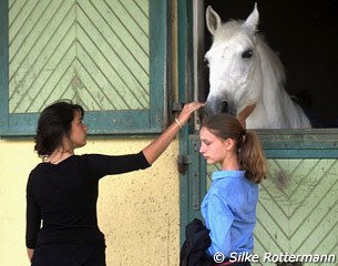 The Cadre Noir horses get a lot of TLC during the show