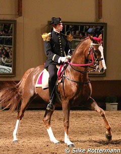 Jean-Paul Largy during the traditional "Réprise des Écuyers" (quadrille)