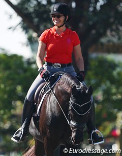 Carol Cohen finished her ride on the 13-year old Oldenburg mare Samt und Seide (by Sandro Hit x Donnerhall)