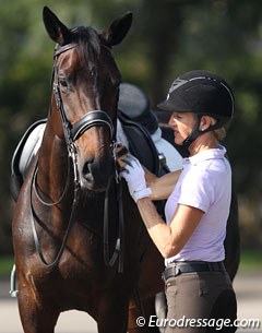 Tuny Page getting ready to ride Castillia