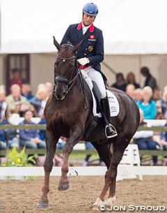 Carl Hester and Dances with Wolves at the 2014 British Dressage Championships :: Photo © Jon Stroud