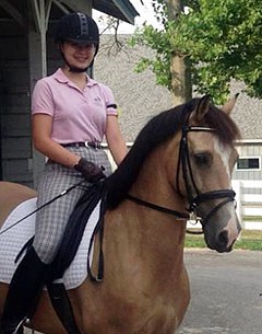 Jessica Fan on her FEI Dressage Pony Madoc Prince Phillip, a Welsh Cob by Kentchurch Chime x Derwin Telynor.