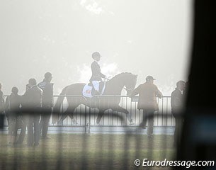 Kirsten Brouwer warming up Dancer in the morning mist