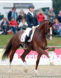 Yvonne Osterholm and Quarton at the 2014 World Young Horse Championships :: Photo © Astrid Appels
