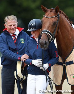 Kirsten Brouwer and Dancer with WBFSH president Jan Pedersen