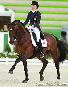 Renate Voglsang and Fabriano at the 2014 World Equestrian Games in Caen, France :: Photo © Astrid Appels