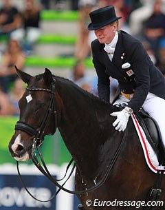 Nathalie zu Sayn-Wittgenstein fights her tears as she leaves the arena