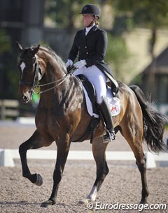 Eliane Cordia-van Reesema and Jewel's Amethyst at the 2014 CDN Wellington :: Photo © Astrid Appels