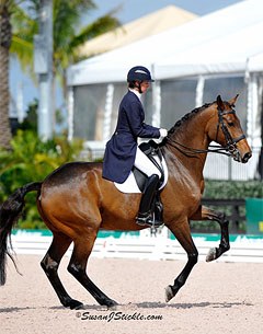 Olivia Lagoy-Weltz on Rassing's Lonoir at the 2014 CDI-W Wellington :: Photo © Sue Stickle