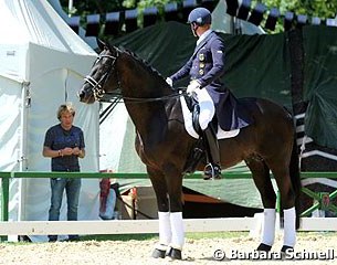 Sjef Janssen coaching Matthias Rath on Totilas