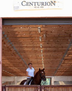 Dominika Krasko-Bialek at the Centurion Dressage Centre in Zareby, Poland