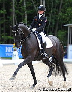 Semmieke Rothenberger riding her first shows at Junior Riders level with Geisha and making it straight onto the German A-team
