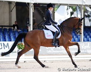 German junior team rider Kristin Biermann on Zwetcher