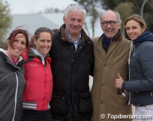 Dutch-German trainer Ton de Ridder surrounded by happy faces in Barcelona