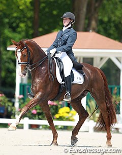 Gretha Ferreira Veldman on Philippe Jorissen's former Grand Prix ride Le Beau