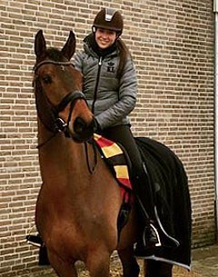 Alexandra Barbançon and her rising Grand Prix horse Bolero (by Johnson x Vincent)