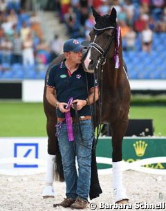 Groom Alan Davies with Valegro