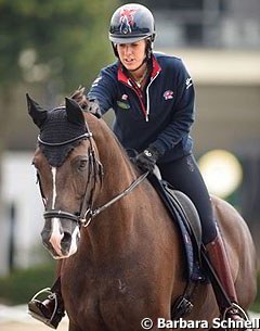 Charlotte Dujardin pats Valegro