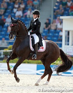 Anna Kasprzak sustained a crack in her breast bone when she got a kick Donnperignon after he spooked at the trot up