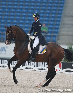 Alisa Kovanko and Stallone were eliminated after the horse knocked himself and had blood running down his left hind leg