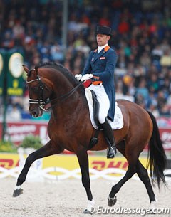 Hans Peter Minderhoud and Johnson at the 2015 European Championships :: Photo © Astrid Appels