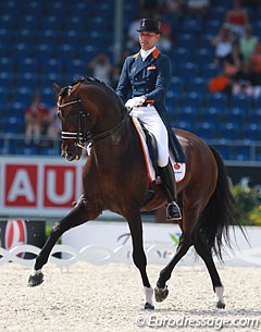 Hans Peter Minderhoud and Johnson at the 2015 European Championships :: Photo © Astrid Appels