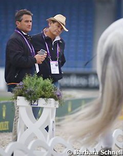 Spanish Dressage Technical Director Luis Lucio and team trainer Rafael Soto