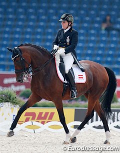 Evelyn Haim-Swarovski and Dorina at the 2015 European Dressage Championships :: Photo © Astrid Appels